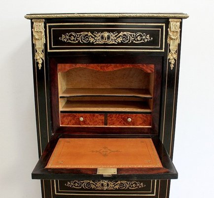 Napoleon III Blackened Wood Secretaire, 19th Century-RVK-990989