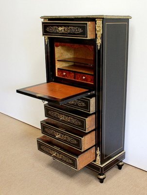 Napoleon III Blackened Wood Secretaire, 19th Century-RVK-990989