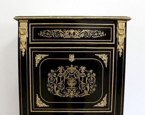 Napoleon III Blackened Wood Secretaire, 19th Century-RVK-990989