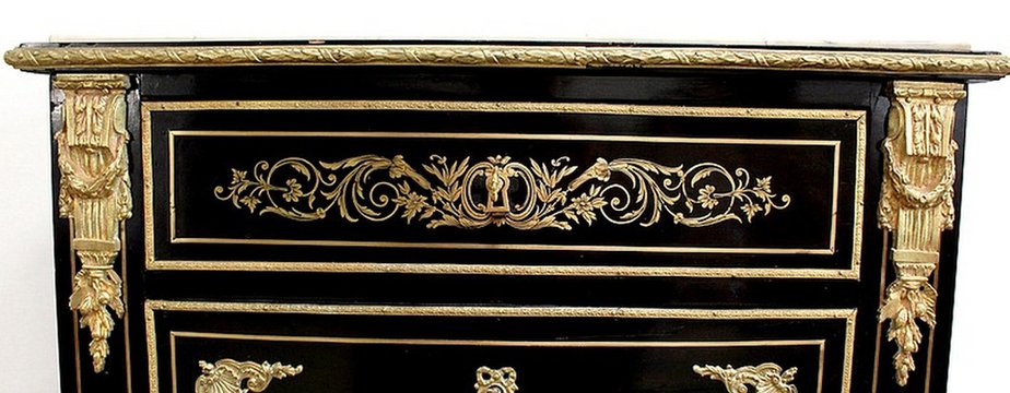 Napoleon III Blackened Wood Secretaire, 19th Century-RVK-990989