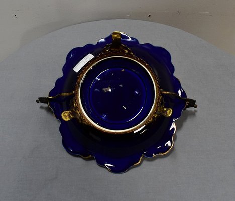 Napoleon III Blue Porcelain Bowl, Lunéville, Late 19th Century-RVK-1431737