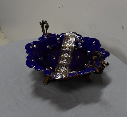 Napoleon III Blue Porcelain Bowl, Lunéville, Late 19th Century-RVK-1431737