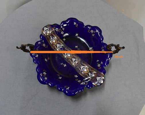 Napoleon III Blue Porcelain Bowl, Lunéville, Late 19th Century-RVK-1431737