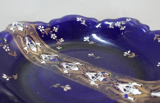 Napoleon III Blue Porcelain Bowl, Lunéville, Late 19th Century-RVK-1431737