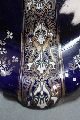 Napoleon III Blue Porcelain Bowl, Lunéville, Late 19th Century-RVK-1431737