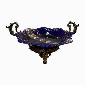 Napoleon III Blue Porcelain Bowl, Lunéville, Late 19th Century-RVK-1431737