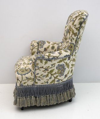 Napoleon III Brocade Armchairs, 19th Century, Set of 2-FER-1343493