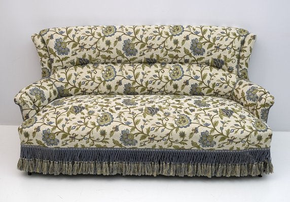 Napoleon III Brocade Sofa, 19th Century-FER-1343541