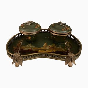 Napoleon III Bronze Desk Inkwell, 19th Century-QKG-1719048