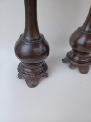 Napoleon III Bronze Petroleum Lamps, 1860s, Set of 2-EHL-1739035