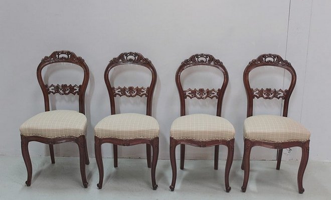 Napoleon III Chairs in Mahogany, Set of 4-RVK-1111662