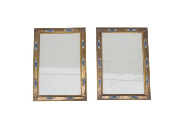 Napoleon Iii Cloisonne Enamel and Gilt Bronze Frames, Set of 2-CEJ-626813