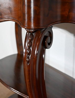 Napoleon III Console Table in Sainte-Anne Marble & Mahogany, Mid-19th Century-RVK-1406223