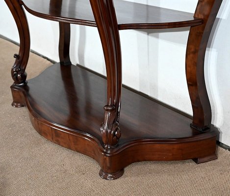 Napoleon III Console Table in Sainte-Anne Marble & Mahogany, Mid-19th Century-RVK-1406223