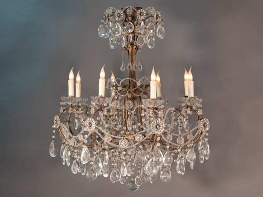 Napoleon III Crystal 8-Light Chandelier, 1860s-MAX-1754268