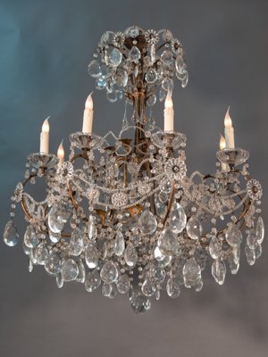 Napoleon III Crystal 8-Light Chandelier, 1860s-MAX-1754268