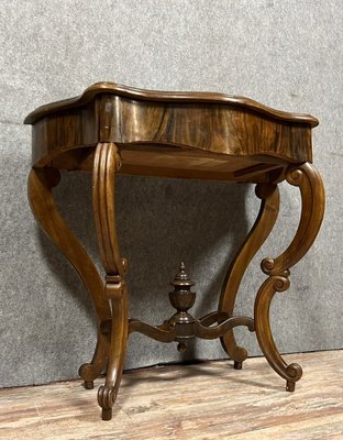 Napoleon III Curved Console in Mahogany, 1850s-MWB-2035885