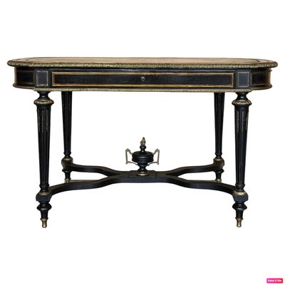 Napoleon III Ebonized Writing Desk Table, 1850s-PSK-2017260