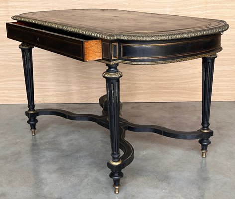 Napoleon III Ebonized Writing Desk Table, 1850s-PSK-2017260