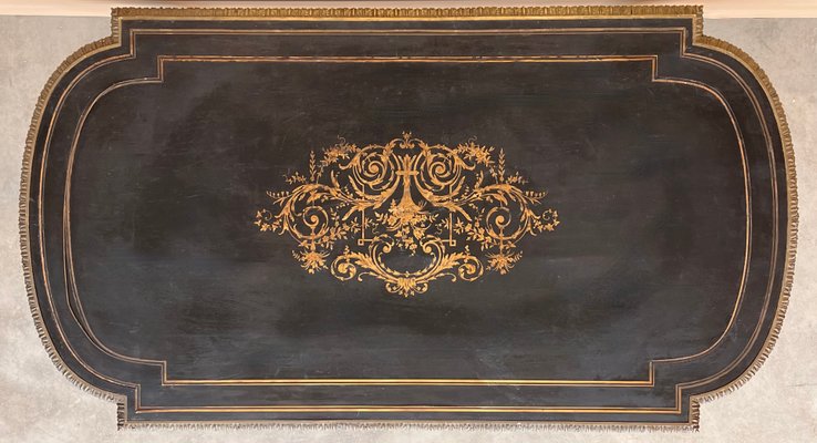 Napoleon III Ebonized Writing Desk Table, 1850s-PSK-2017260