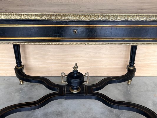 Napoleon III Ebonized Writing Desk Table, 1850s-PSK-2017260