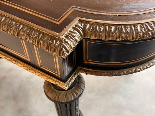 Napoleon III Ebonized Writing Desk Table, 1850s-PSK-2017260