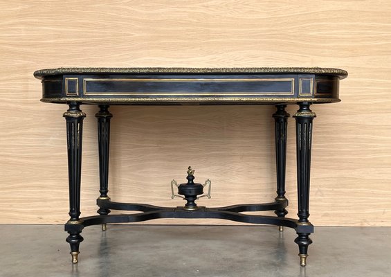 Napoleon III Ebonized Writing Desk Table, 1850s-PSK-2017260