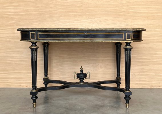 Napoleon III Ebonized Writing Desk Table, 1850s-PSK-2017260