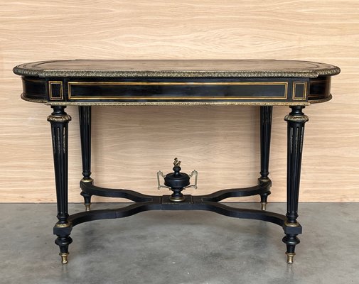 Napoleon III Ebonized Writing Desk Table, 1850s-PSK-2017260