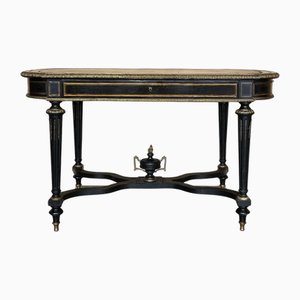 Napoleon III Ebonized Writing Desk Table, 1850s-PSK-2017260