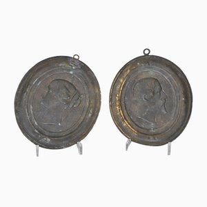 Napoleon III & Eugénie Medallions, 19th Century, Bronze, Set of 2-SYQ-1388913