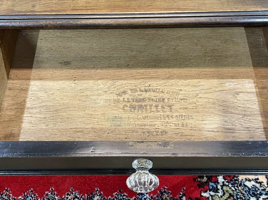 Napoleon III Flat Desk in Blackened Wood, Late 19th Century-QYF-2016091