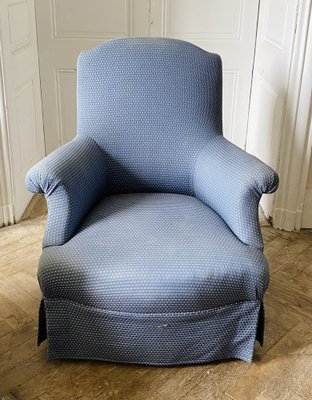 Napoleon III French Toad Armchairs in Blue Upholstery, 1860s, Set of 2-BXG-1700525