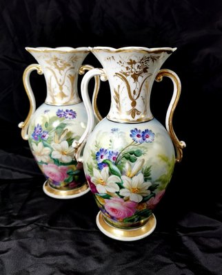 Napoleon III French Vases from Porcelaine De Paris, Set of 2-QRS-1228865