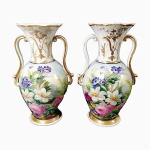 Napoleon III French Vases from Porcelaine De Paris, Set of 2-QRS-1228865