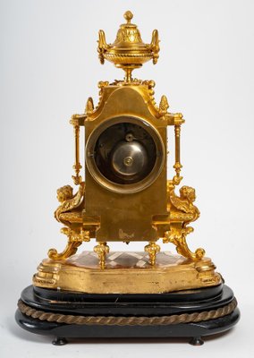 Napoleon III Gilt Bronze Clock, 1800s-WFS-1342793