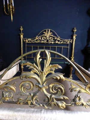 Napoleon III Golden Iron Headboard-WSV-700918