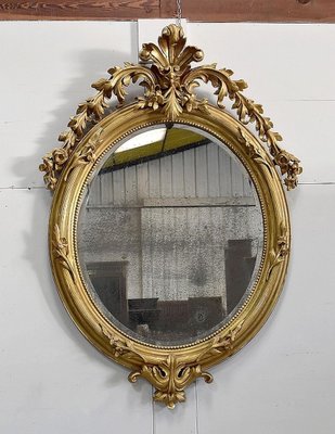 Napoleon III Golden Oval Mirror-RVK-796739