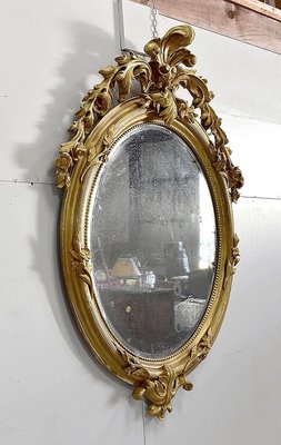 Napoleon III Golden Oval Mirror-RVK-796739