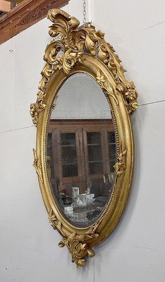 Napoleon III Golden Oval Mirror-RVK-796739