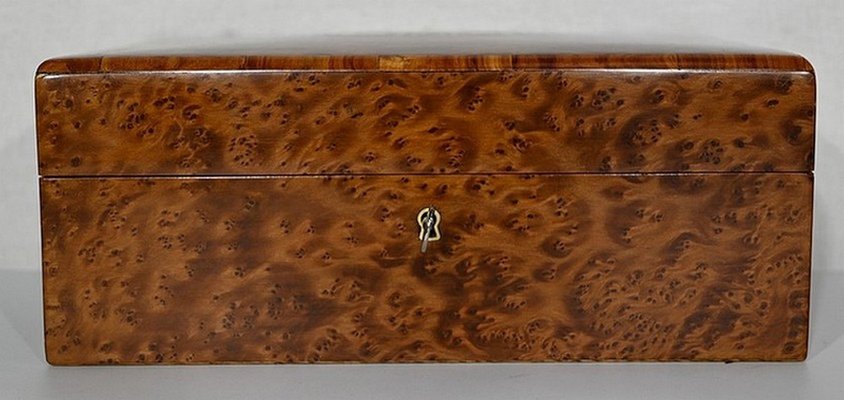 Napoleon III Jewelry Box in Burl Cedar, Late 19th Century-RVK-1420561