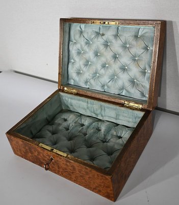 Napoleon III Jewelry Box in Burl Cedar, Late 19th Century-RVK-1420561