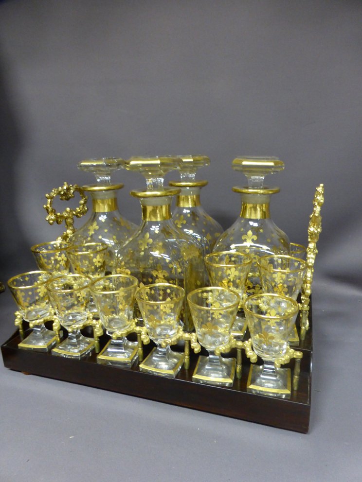 Napoleon III Liqueur Cellar, Set of 16