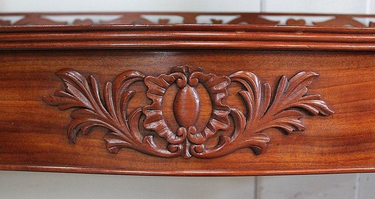 Napoleon III Mahogany Serving Shelving Console, 1850s-RVK-765218