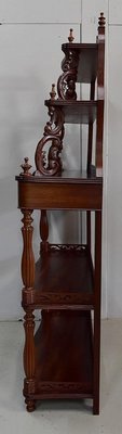 Napoleon III Mahogany Serving Shelving Console, 1850s-RVK-765218