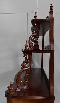 Napoleon III Mahogany Serving Shelving Console, 1850s-RVK-765218