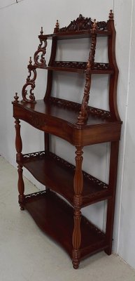 Napoleon III Mahogany Serving Shelving Console, 1850s-RVK-765218