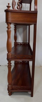 Napoleon III Mahogany Serving Shelving Console, 1850s-RVK-765218