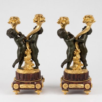 Napoleon III Mantel Clock, 19th Century, Set of 3-WFS-1762568