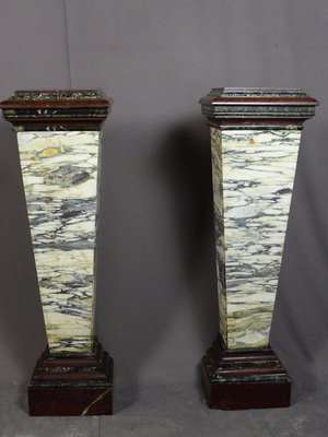 Napoleon III Marble Columns, Set of 2-WSV-880218